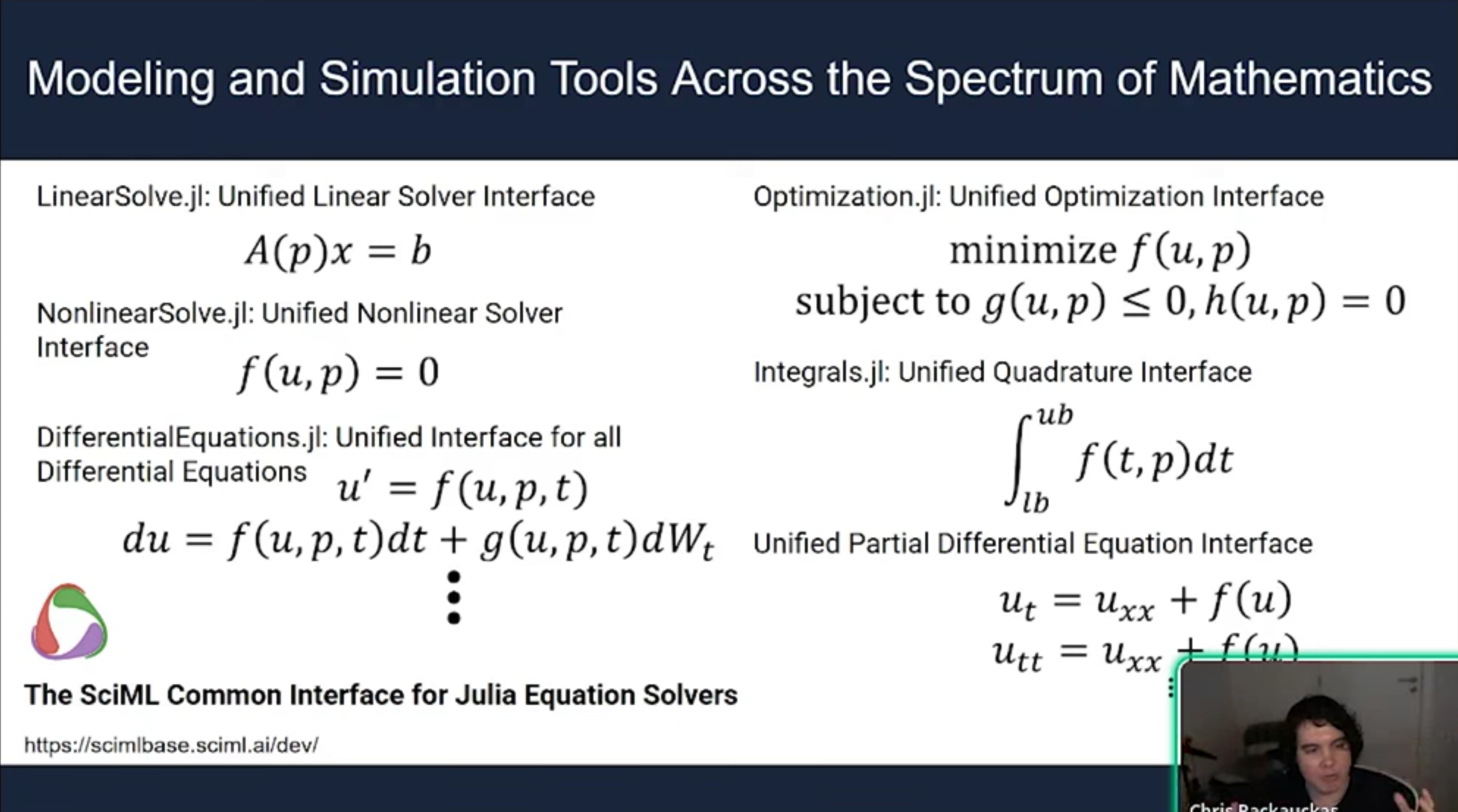 Modeling and Simulation Tools Across the Spectrum of Mathematics