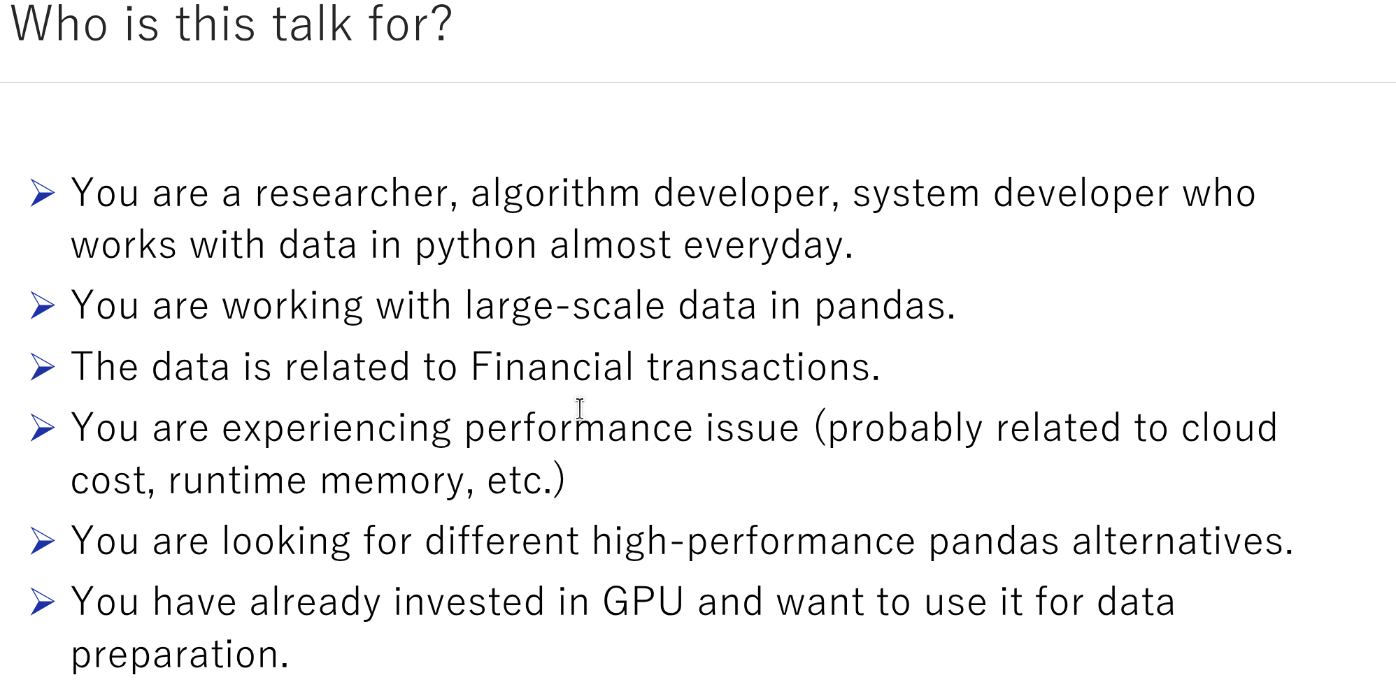 Who is this talk for?