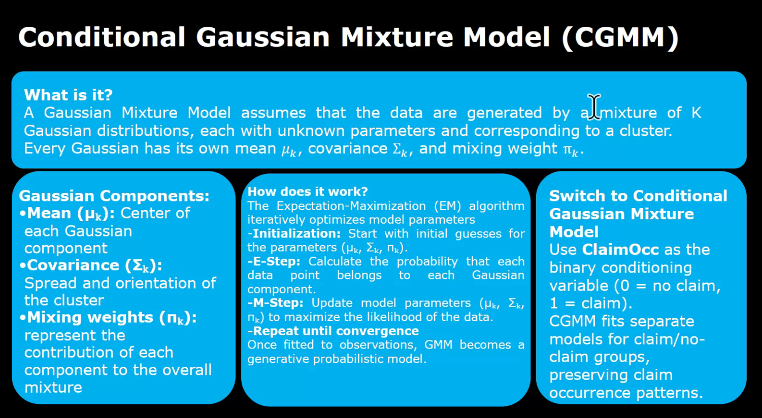 Conditional Gaussian Mixture Model (CGMM)