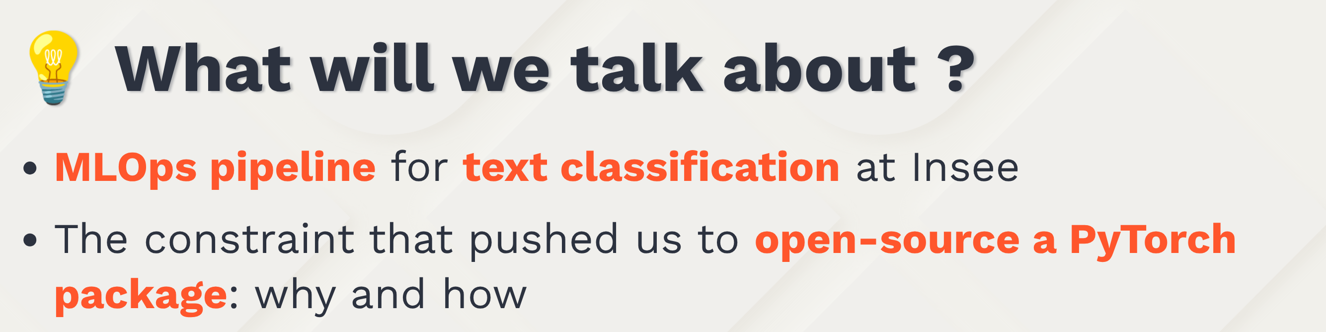 Slide 01 - What is this talk