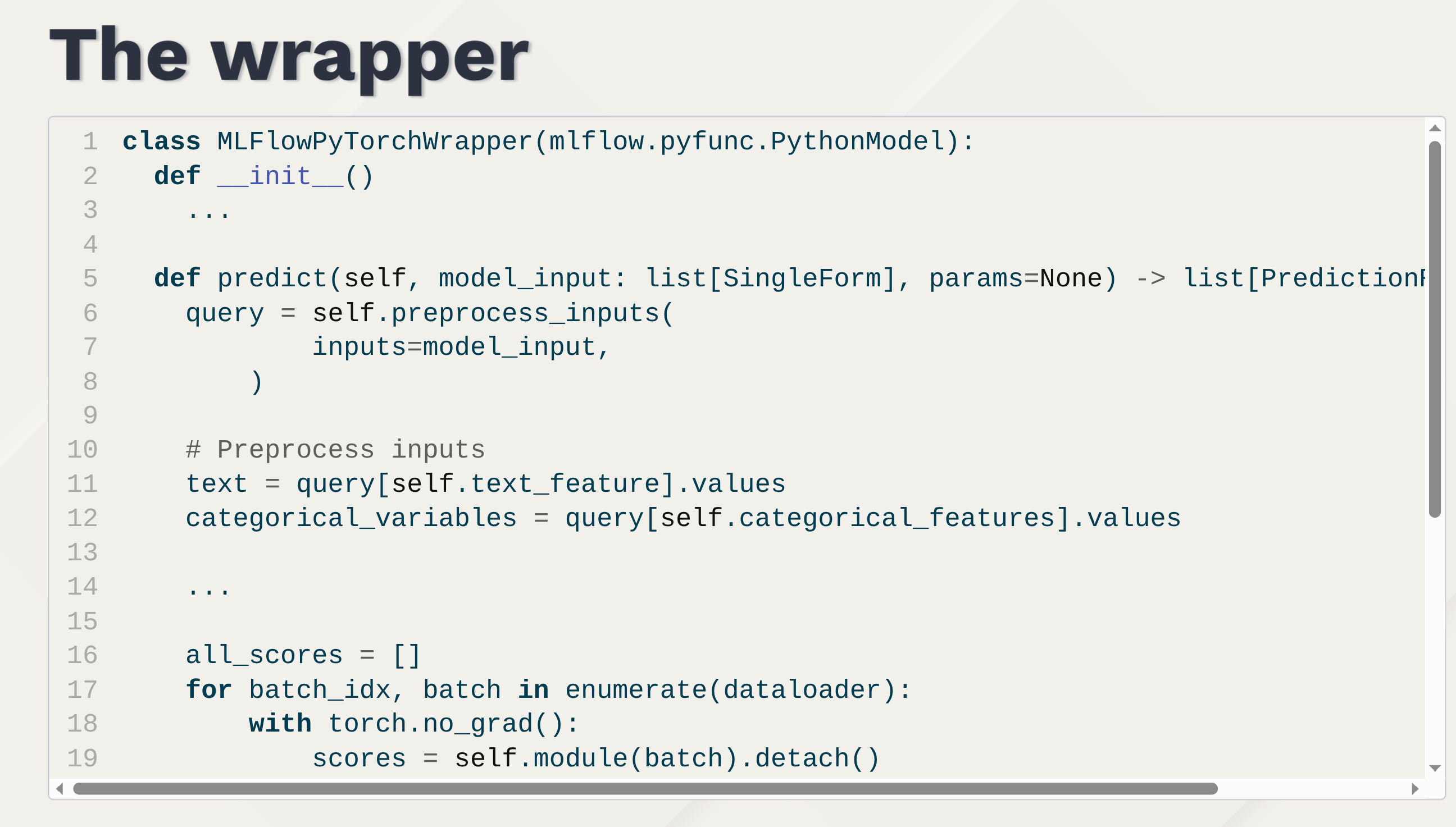 Slide 07 - The wrapper (code)