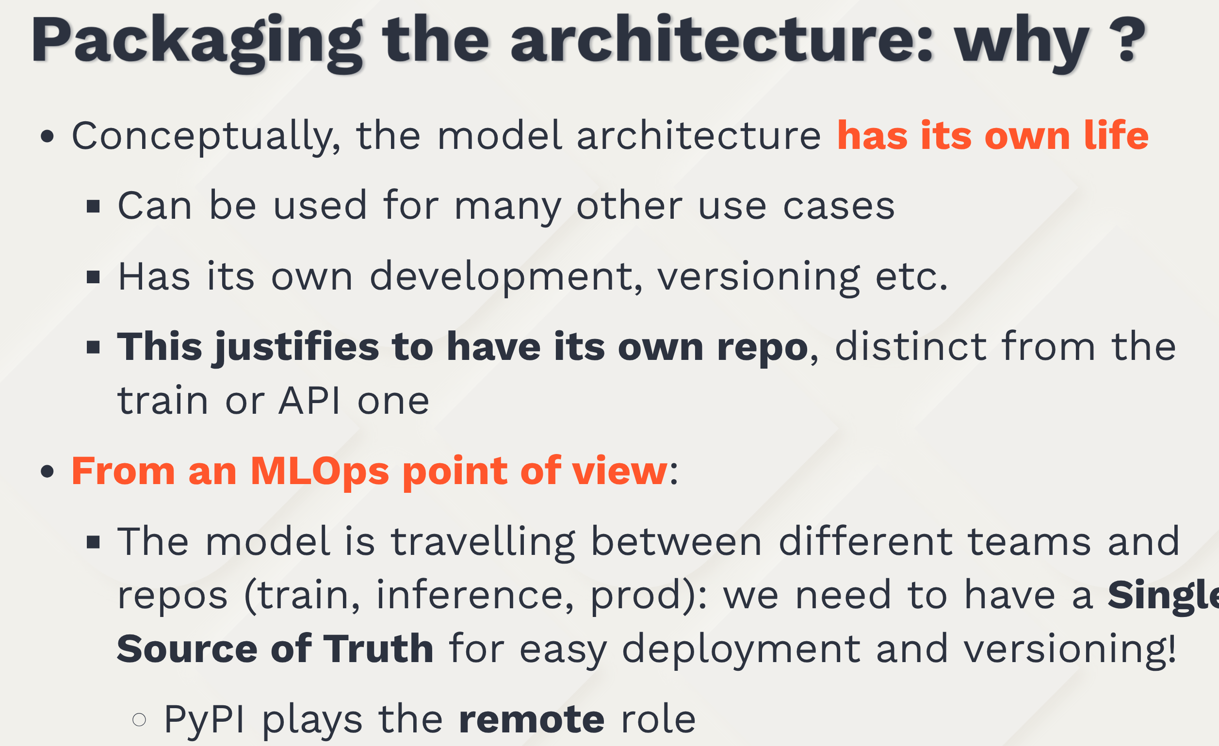 Slide 13 - Architecture motivation