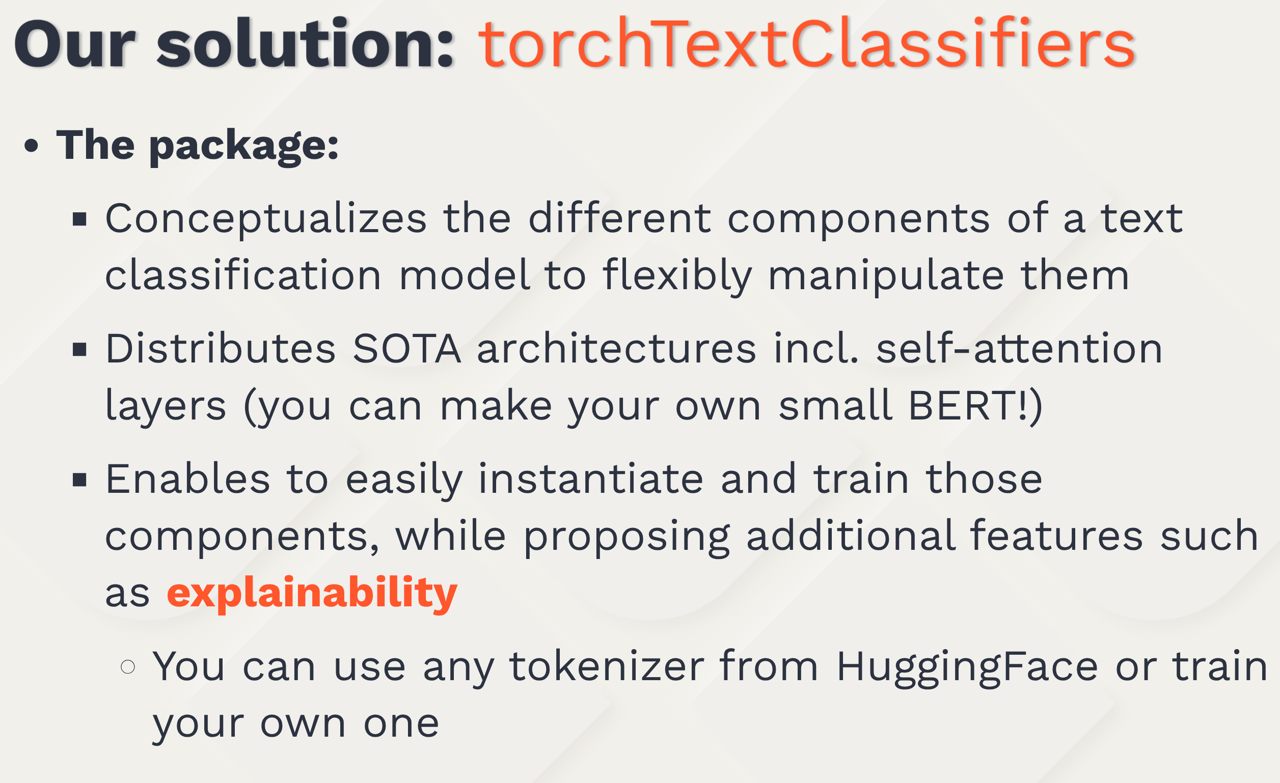 Slide 15 - torchTextClassifiers