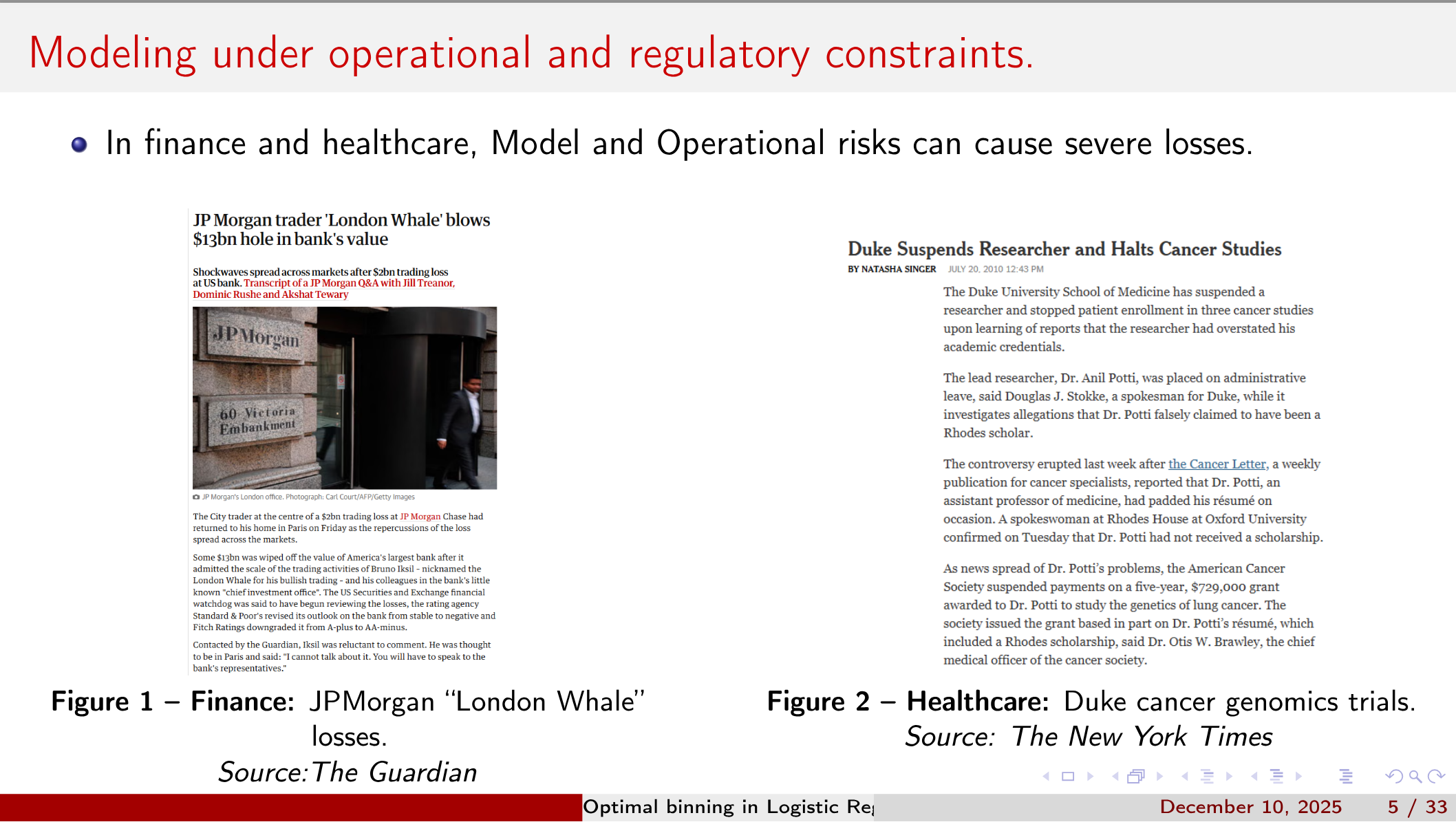 Modeling under uncertainty