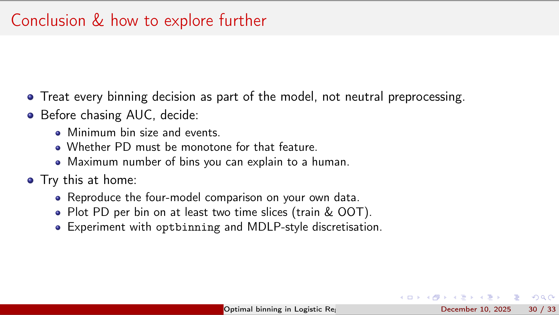Conclusion & how to explore further