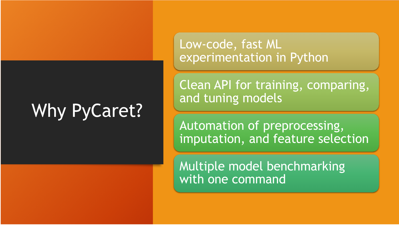 Why PyCaret?