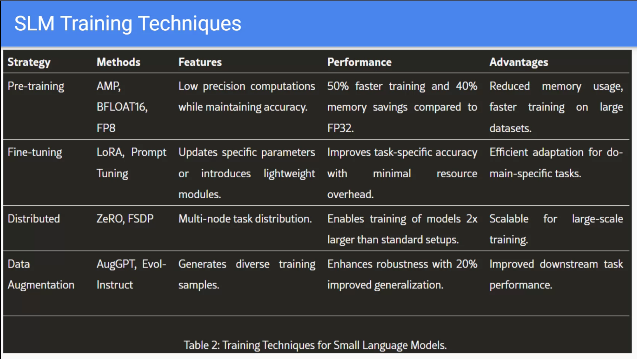 SLM Training Techniques
