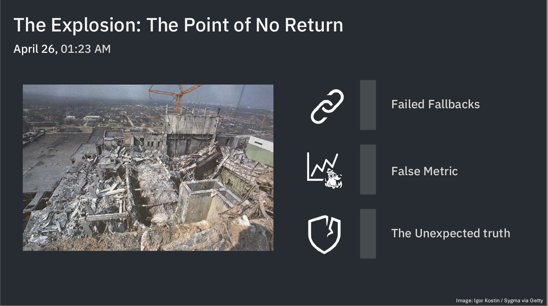 The Explosion: The Point of No Return