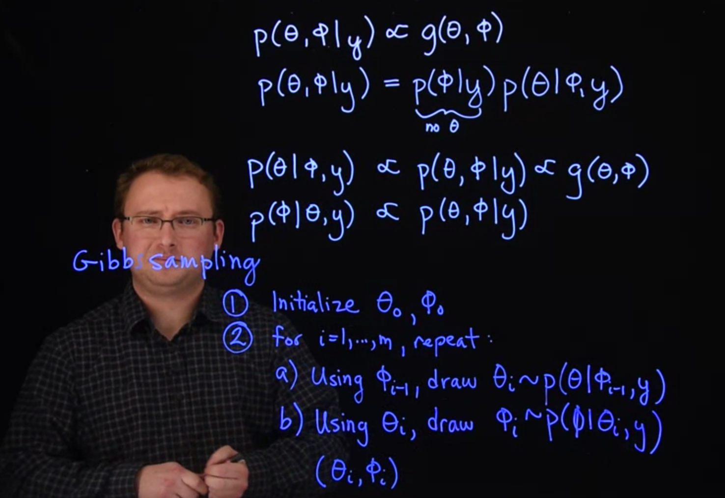Multiple parameter sampling and full conditional distributions