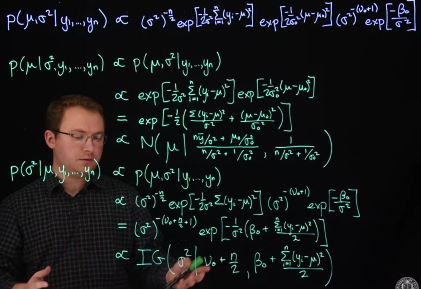 Normal likelihood conjugate prior